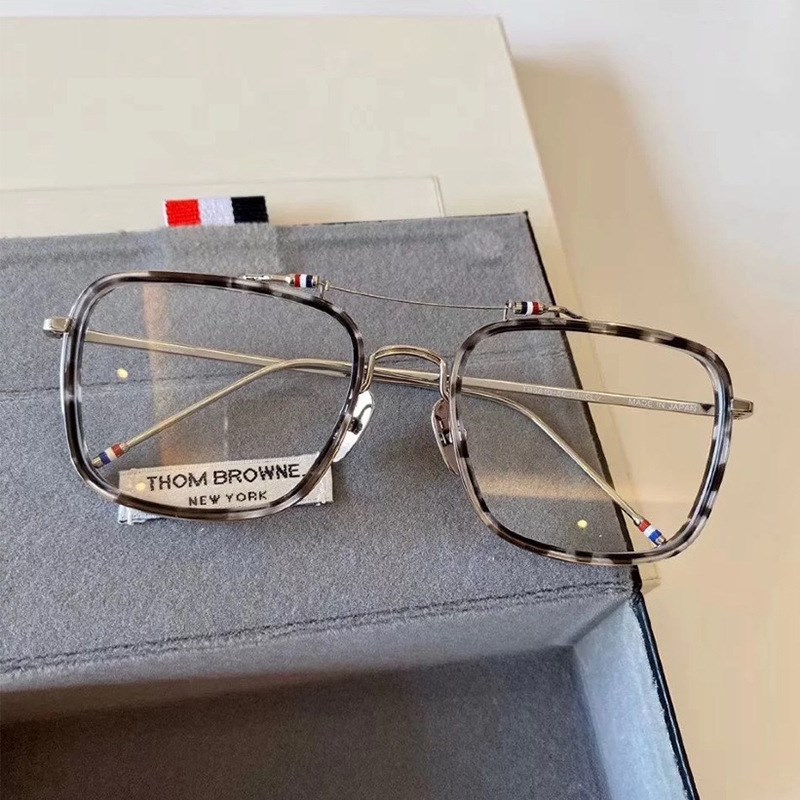 新款韩版潮网红防l蓝光眼镜女太阳镜816复古变色双梁素颜方形眼镜