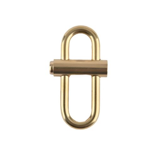 创意黄铜汽车钥匙扣挂件手工鲁班锁中字扣K快开按压钥匙扣男士腰