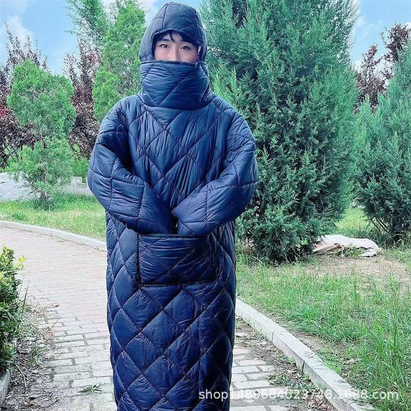 全包围挡风衣冬季加绒加厚护手大口袋夜间反U光条帽子可摘卸