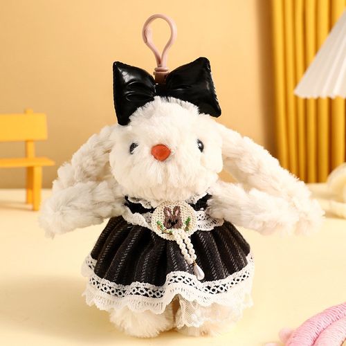 毛绒甜美小兔汽车钥匙扣挂u件可爱卡通软萌兔子情侣包包小礼品