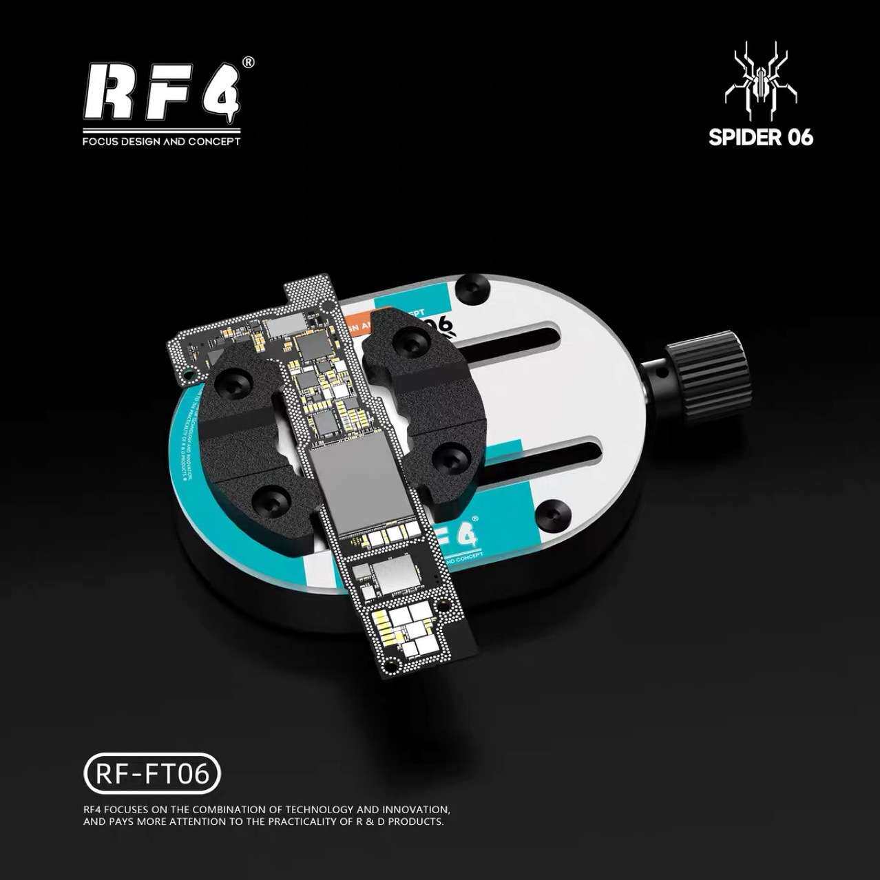 RF4-FT06迷你隔热玻璃手机维修主板夹具CPU 芯片IC除胶台 耐高温