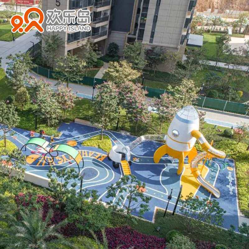 火箭不锈钢滑梯飞船太空船造型组合滑梯厂家儿童主题乐园游乐设备
