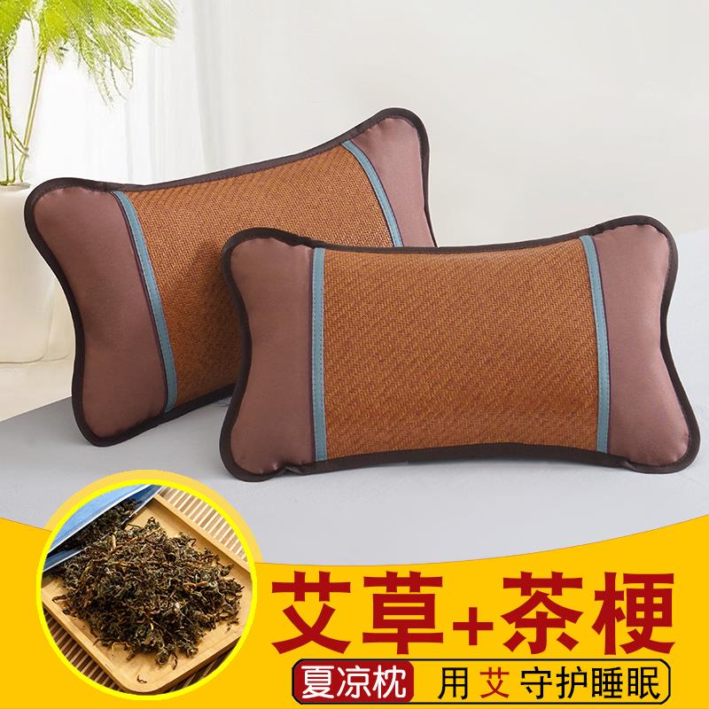 2025夏季凉枕艾草枕头防打呼噜专用荞麦皮夏天薰衣草整头护颈椎