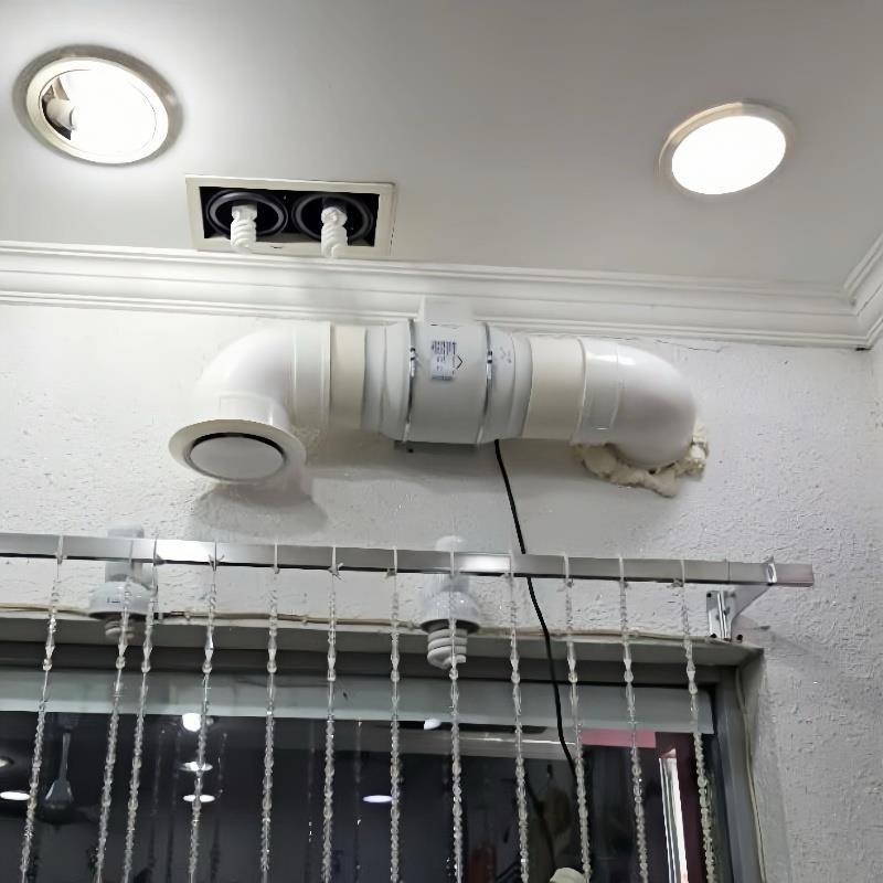 鸿冠静音换气扇管道风机厨房排风扇变频抽风机卫生间排气扇强力