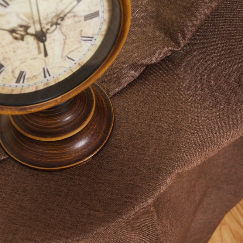 定制现代棉麻遮光加厚咖啡色窗帘成品卧室K客厅工作室办公室遮阳