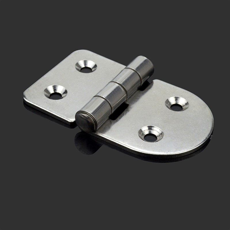 HT3117半圆形不对称合页304不锈钢柜门圆头铰链设W备机箱折叠合页