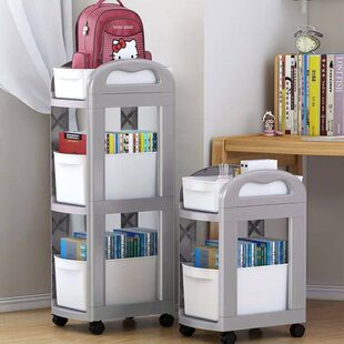 俊钦堂多功能可移动书本置物收纳架办公室家用桌下移动小推车柜