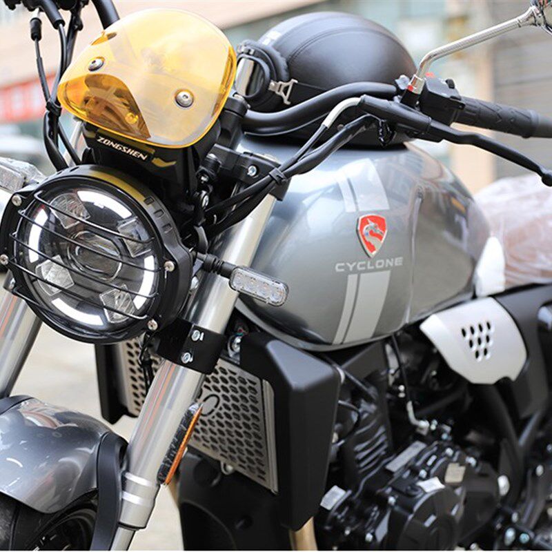 博技摩配 宗申赛科龙RE3 改装水冷器护罩ZS400水箱防护罩保护网罩