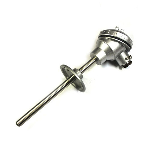 pt100温度传感器 wzpk2-330 双支热电阻 12mm 0-500 活动法兰