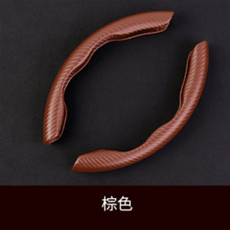 新款水转印d碳纤纹汽车方向盘套把套卡套四季通用车内装饰品
