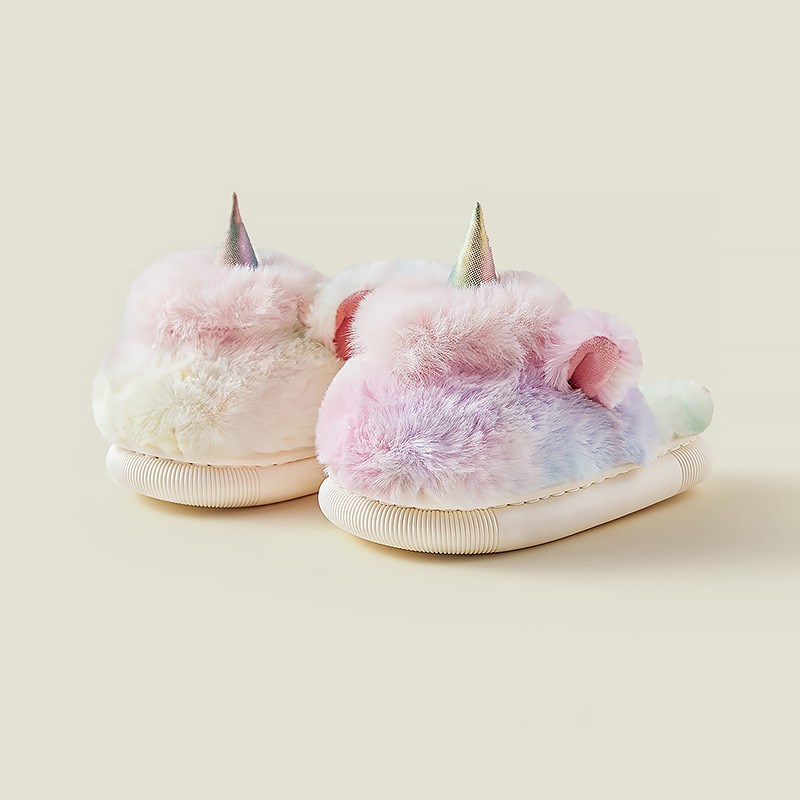 儿童秋冬女童宝宝棉拖鞋女孩保暖棉拖包跟T家居拖鞋女