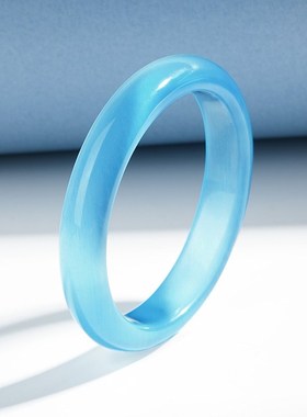 猫眼石手镯10-12mm扁条少女款银灰色J猫眼石手镯仿玉玻璃手镯