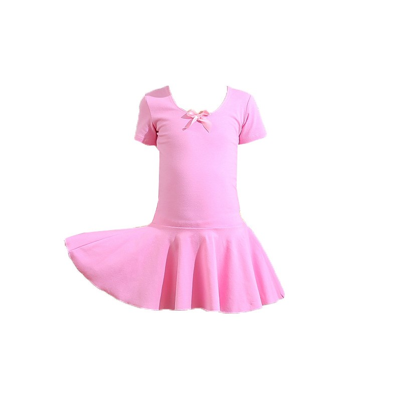 儿童舞蹈服装女童练功服夏季长短袖纯棉中L国舞跳舞裙女孩芭蕾舞