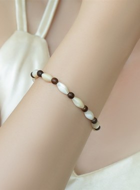 金米粒猫眼石手链手绳新中式沉香B风雅 男女百搭潮流男女古风手链