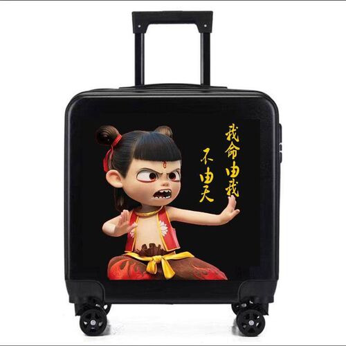 哪吒行李a箱拉杆箱学生用魔童闹海拉杆箱可登机儿童万向轮卡通20