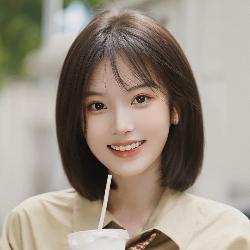 假发全头套女真发无痕自然蓬w松增发量减龄短发日常整顶假发波波