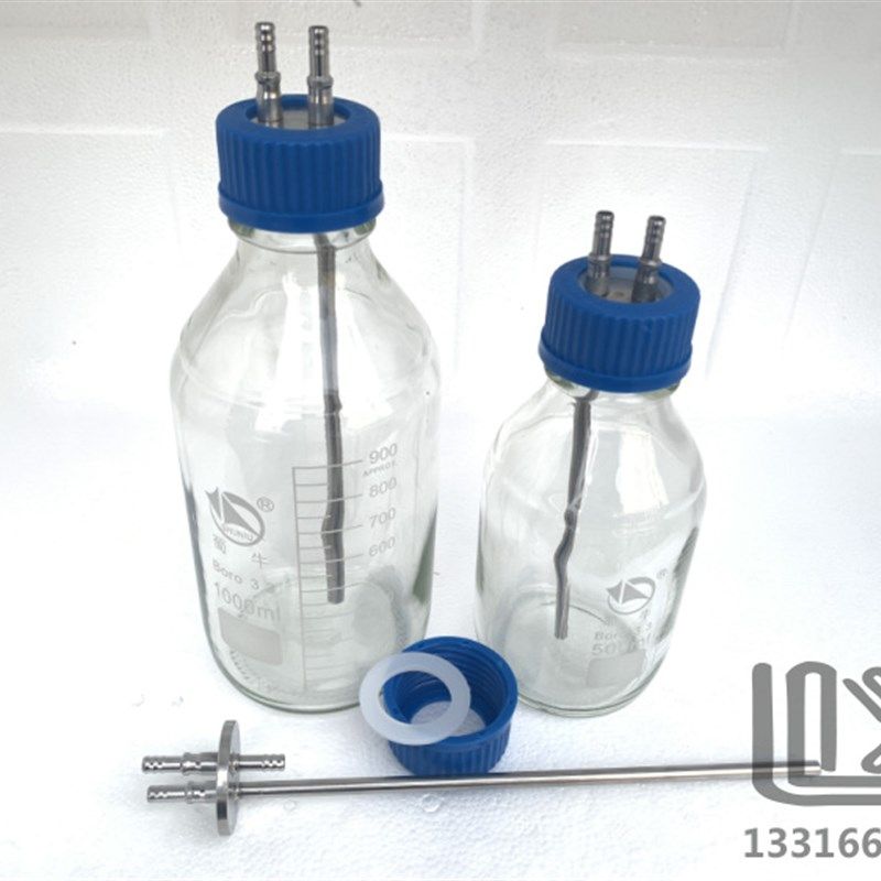 双孔 三孔 真空缓冲瓶 GL45不锈钢加料盖 反应器补料盖发酵罐蓝盖