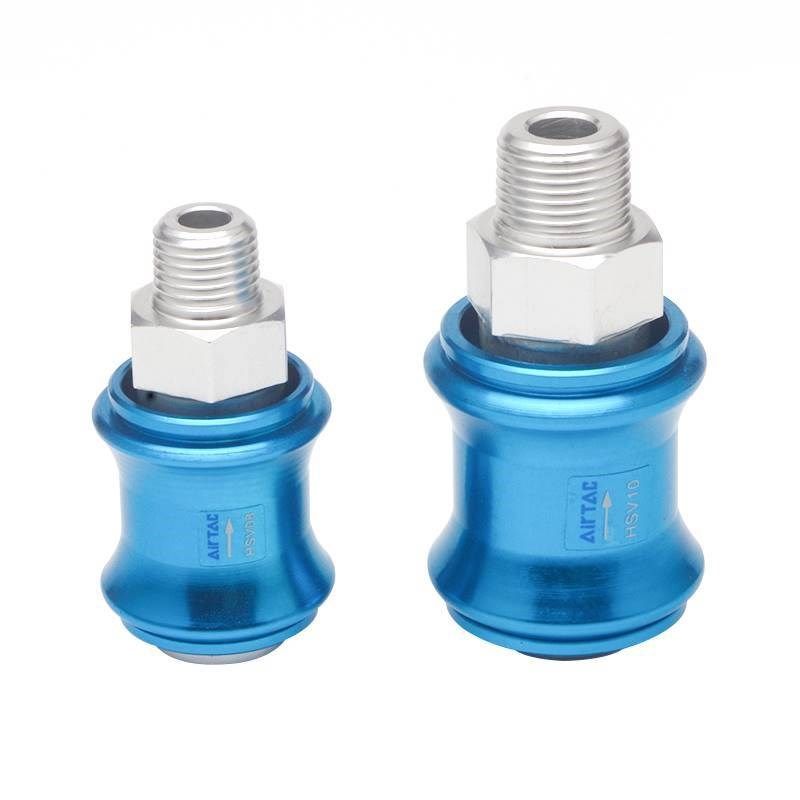 亚德客手滑阀双外牙双内牙泄气阀开关HSV06/HSV08/HSV10XHSV15/20