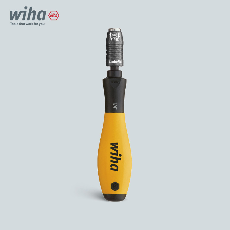 德国进口wiha威汉自锁螺丝刀批头套筒手柄带磁性6.35mm接杆起子批