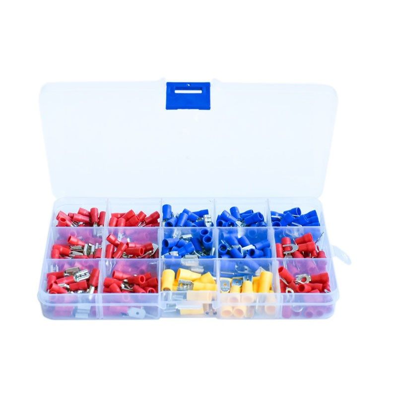 280pcs冷压接线端子套装冷压端子连接器外绝缘端子卷曲铲线连接器
