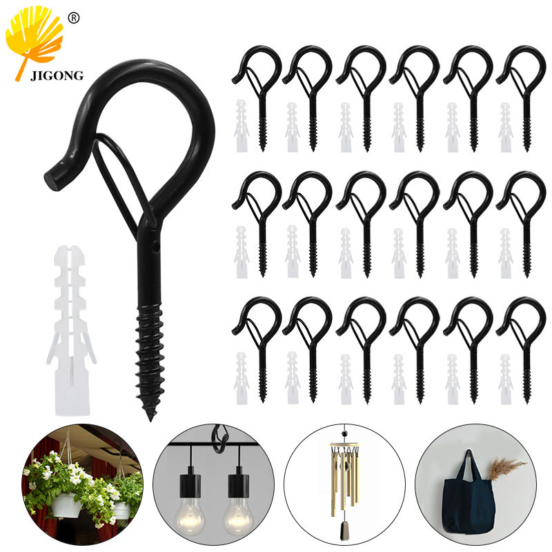 黑镍Q型带弹簧扣挂钩 防脱落保险扣羊眼钉钩 问号形灯钩 盆景吊钩,鲜花速递/花卉仿真/绿植园艺,洒水/浇水壶,淘宝优惠券,粉丝福利购,淘宝优惠卷