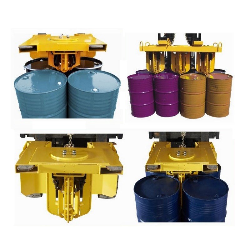 鹰嘴 开口单油桶夹具 双桶 叉车用油桶夹抓桶器 油桶搬运夹具