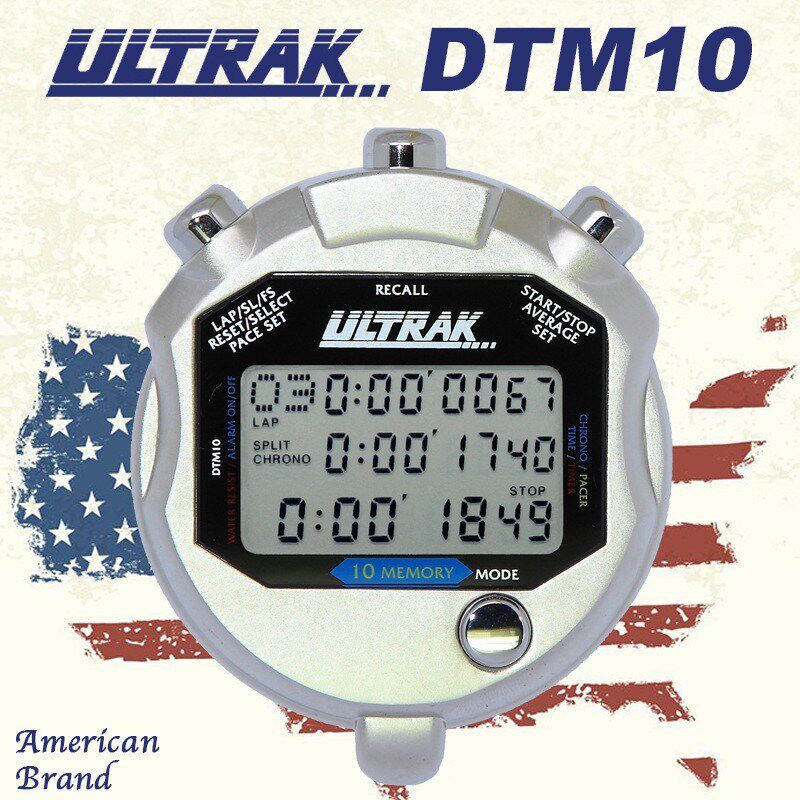 电子秒表DT100定尔志ULTRAK奥赛克100道3排显示计时器田径训练