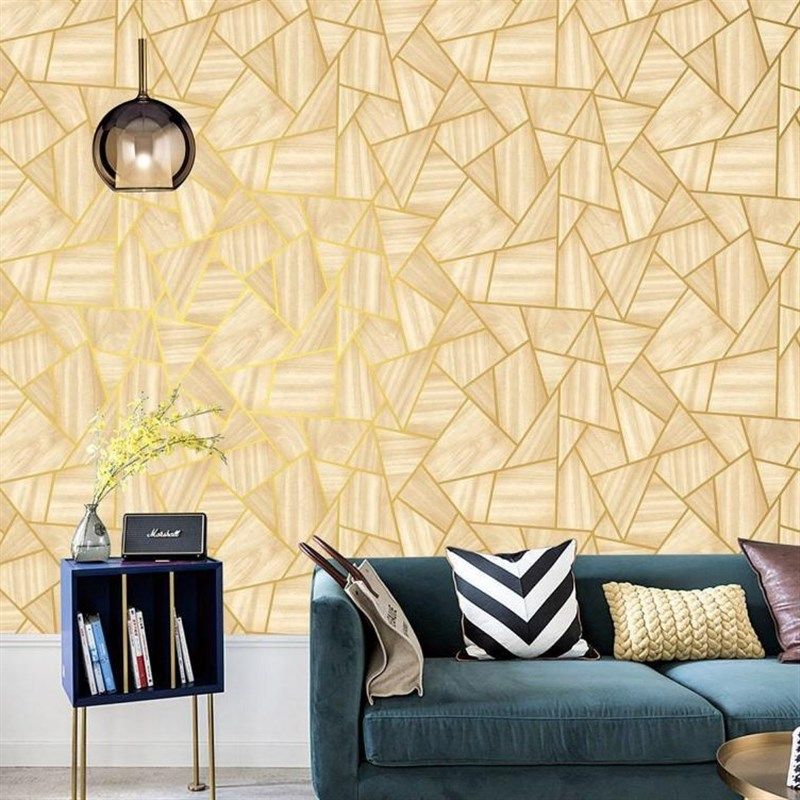 现代简约PVC立体几何墙纸客厅背景墙卧室线条壁纸现货厂家直销
