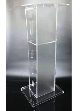 亚克力讲台主持台颁奖台演讲台可拆装迎宾台会议台七彩变色签约台