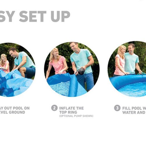 INTEX 26166加厚超大成人戏水池家庭儿童游泳池457*107CM