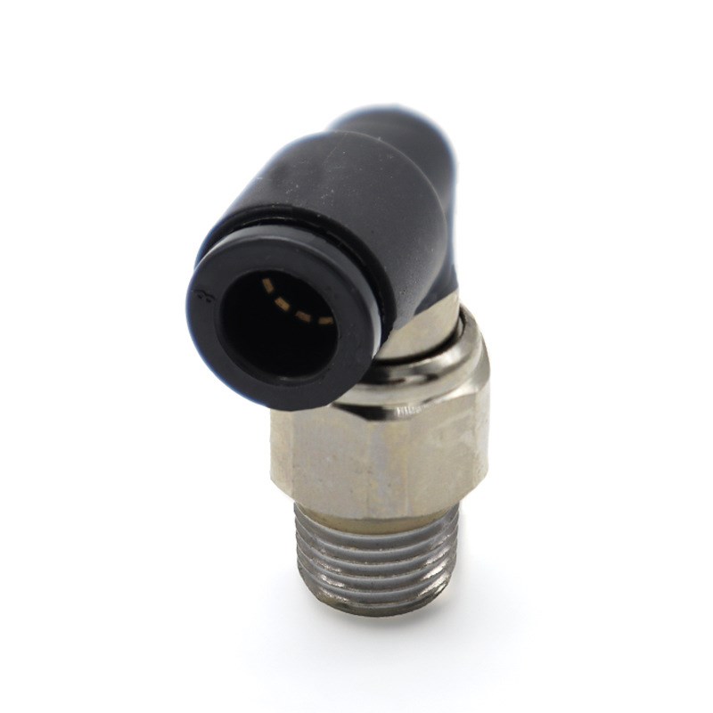 SPL8-02气动高速旋转接头气管快插快速弯头PL10-02/12-04高速旋转