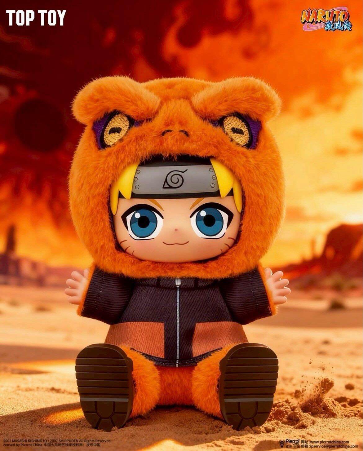 Pelúcia Uzumaki Naruto Gamakichi Estilo Labubu Naruto Shippuuden Cute Beast Sitting Party (EAKI, Top Toy)