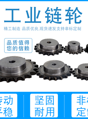 定做4分5分6分1寸08B10A12A16A链轮08A10B12B16B齿轮花键开孔非标
