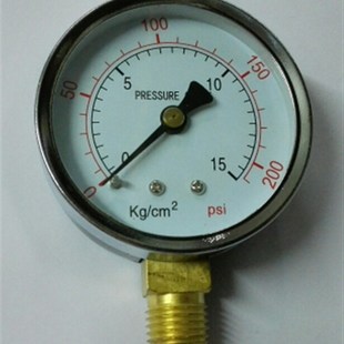15kg 压力表世界 200psi gauge 双刻度显示仪表 pressure