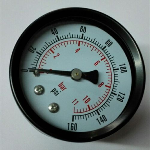 NPT1/8螺纹 直径50轴向压力表 y50z y-50-z 0-160psi  11bar 背接