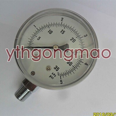 压力表YE-60 0-5PSI /0-35KPA微压表,过压防止型压力表,气压表