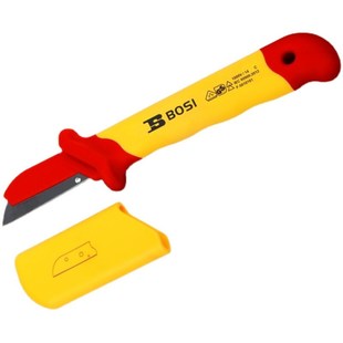 波斯工具VDE绝缘护套式 直平型电缆刀BS600208