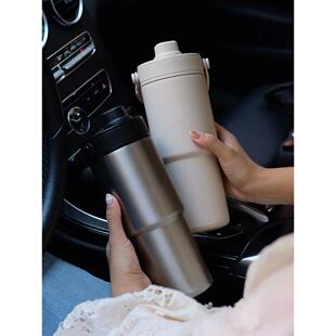 新款 便携水杯车载杯女学生大容量杯 316不锈钢保温杯陶瓷内胆男士