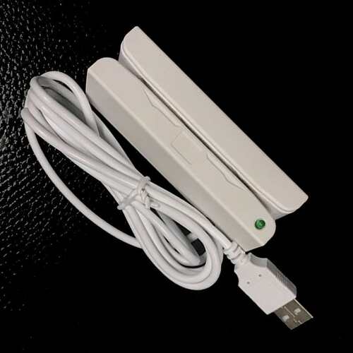 白色全三轨磁卡阅读器刷卡设备读卡器侧挂Magnetic Card Reader