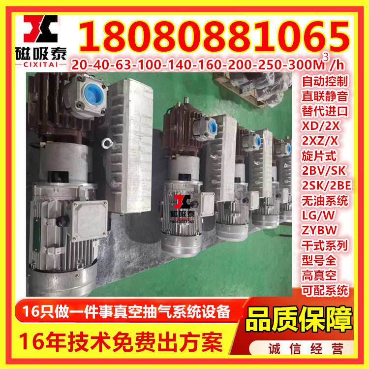 陇南吸附吸盘机械手单级旋片式真空泵XD-3027.5KW, 302m3/h真空泵