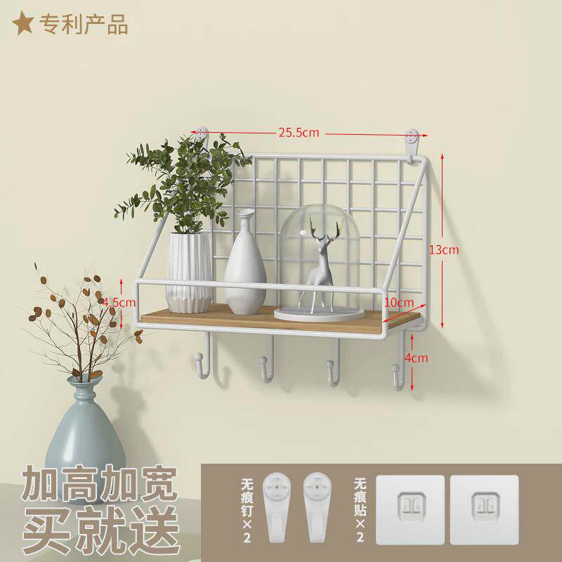 免打孔收纳神器床头宿舍墙上置物架床上挂墙壁挂书架床边上铺新款