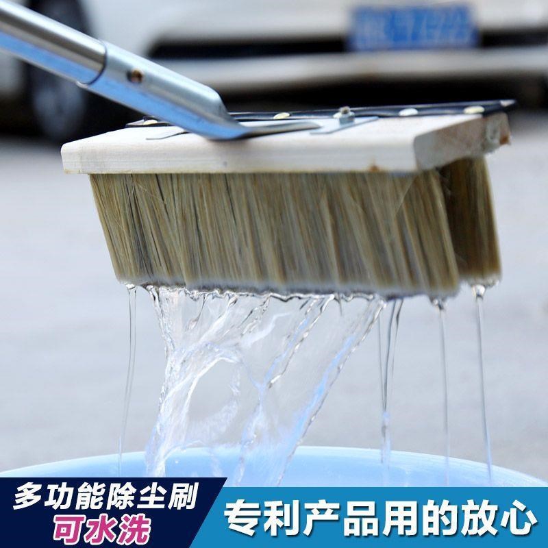 加长杆猪鬃软毛洗车刷子头汽车洗车拖把货车刷车工具大客洗车毛刷