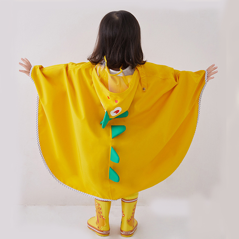 卡通可爱斗篷式雨衣儿童宝宝幼儿园恐龙小学生1-3岁5岁防水雨披