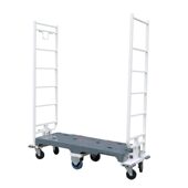 甄选江苏镀锌加固六轮理货车2面物流车U型平板推车超市市场仓库拣