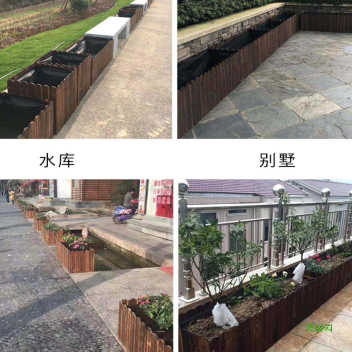 箱防腐木箱花特大长方形花阳台种菜盆碳化ltao1010实木栅栏种盆植