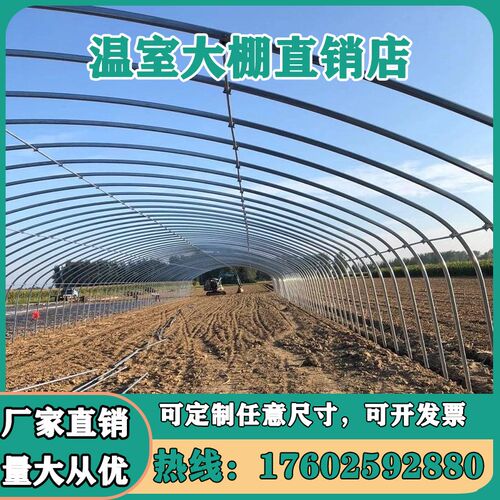 大棚骨架椭圆管养殖种植猪牛羊仓库连体棚花卉R蔬菜鸡鸭鹅棚热镀