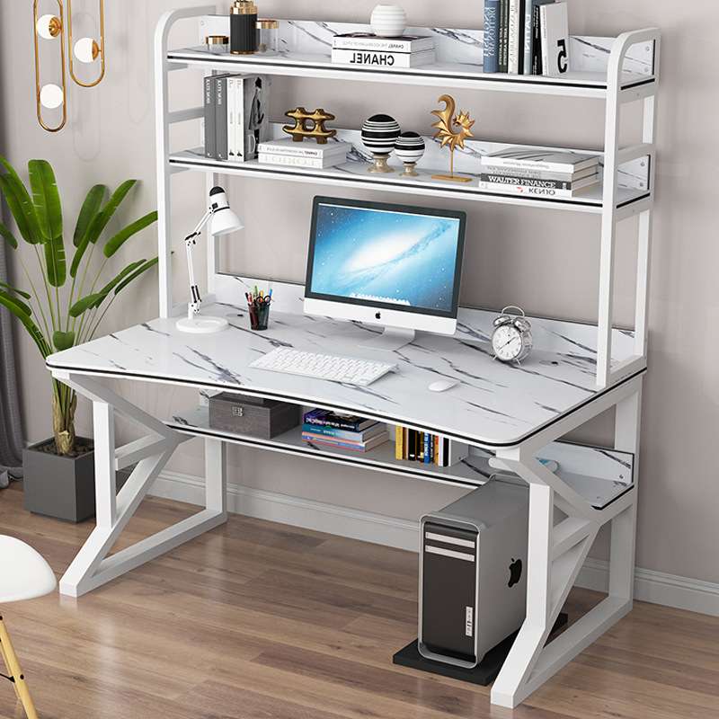 学习办公书桌书架组合一体桌卧室写字桌子学生家用台式电脑桌