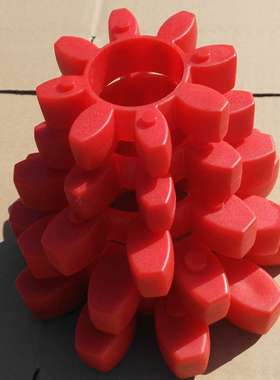 八角梅花垫GR型号规格 红色弹性体M641329外径120减震圈50927-3-1