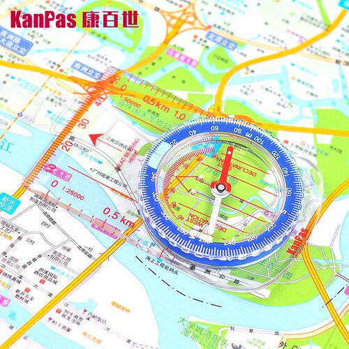 Kanpas指南针户外地图制图指北针定向越野体育指南针比例尺高精度