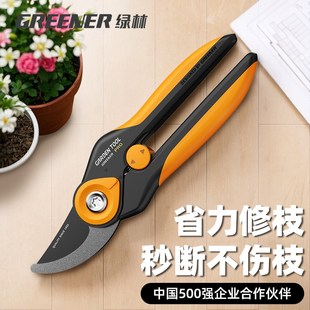 绿林园艺剪刀修枝剪果树花树剪刀剪子省力修枝剪盆栽剪进口SK5钢